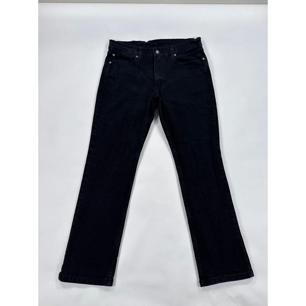 Levis Mens 511 Slim Fit Jeans 36x30 Black Stretch Denim Minimalist Streetwear